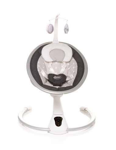 4BABY-957367,Leagan electric cu melodii si telecomanda 4Baby GRACE Grafit