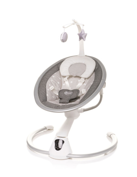 4BABY-957374,Leagan electric cu melodii si telecomanda 4Baby GRACE Gri