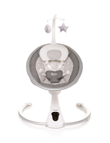 4BABY-957374,Leagan electric cu melodii si telecomanda 4Baby GRACE Gri