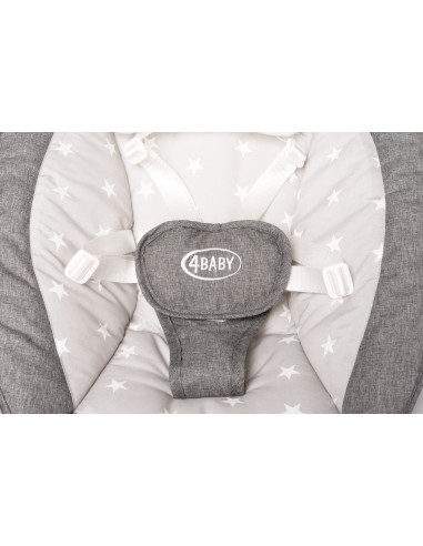 4BABY-957374,Leagan electric cu melodii si telecomanda 4Baby GRACE Gri