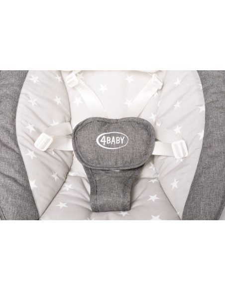 4BABY-957374,Leagan electric cu melodii si telecomanda 4Baby GRACE Gri