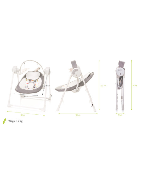 4BABY-957343,Leagan electric 4Baby SWING Grafit