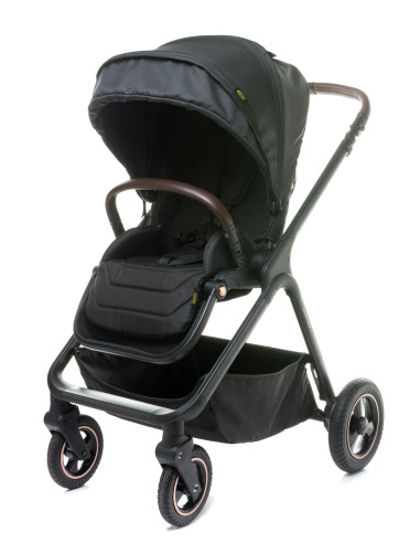 4BABY-958029,Carucior reversibil cu roti de cauciuc (max. 22 Kg) 4Baby EVERSO Negru