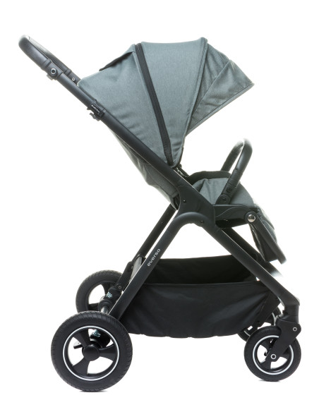 4BABY-958029,Carucior reversibil cu roti de cauciuc (max. 22 Kg) 4Baby EVERSO Negru