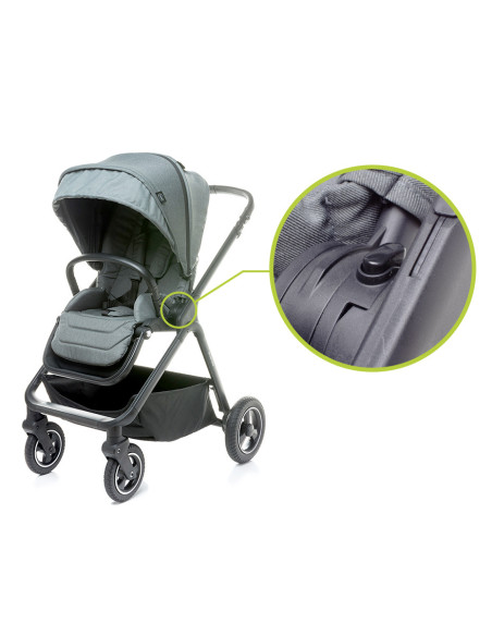 4BABY-958029,Carucior reversibil cu roti de cauciuc (max. 22 Kg) 4Baby EVERSO Negru