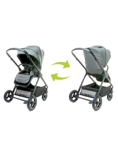 4BABY-958036,Carucior reversibil cu roti de cauciuc (max. 22 Kg) 4Baby EVERSO Gri