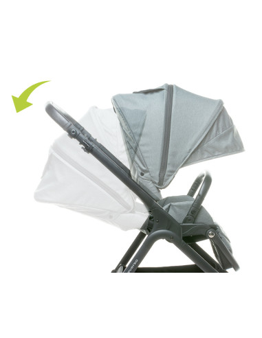 4BABY-958036,Carucior reversibil cu roti de cauciuc (max. 22 Kg) 4Baby EVERSO Gri