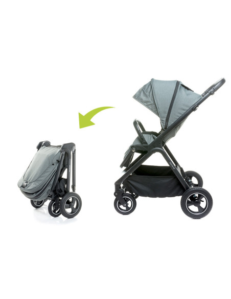 4BABY-958036,Carucior reversibil cu roti de cauciuc (max. 22 Kg) 4Baby EVERSO Gri