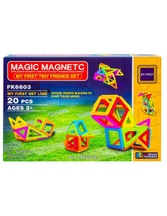 Joc constructii magnetic, 20 piese,ROB-FK6603