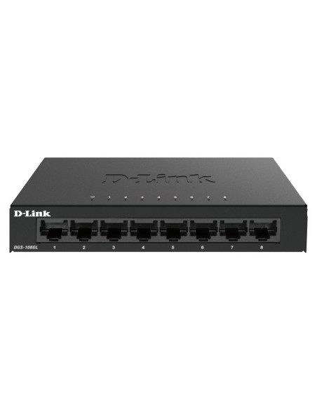 SWITCH D-Link, Gigabit x 8, carcasa metalica, "DGS-108GL"