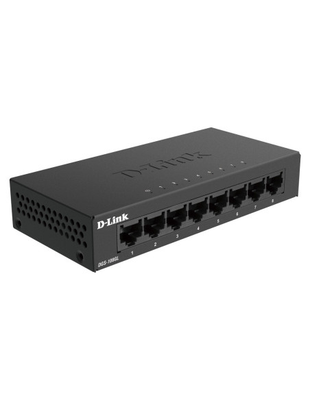 SWITCH D-Link, Gigabit x 8, carcasa metalica, "DGS-108GL"