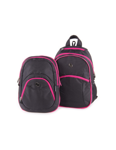 Rucsac 2 în 1 Teens Pink Black Dot,SKG138