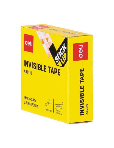 BANDA ADEZIVA 18MM*33M INVISIBLE CUT CARTON DELI,DLEA30110
