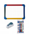 Set Tabla scolara Bi-Silque cu rama color A4, 4 Markere