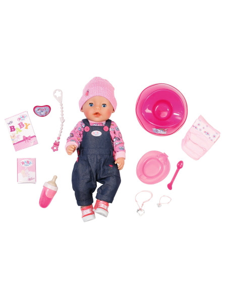 BABY born - Papusa Interactiva Cu Salopeta De Blugi - 43