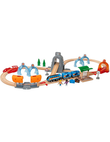 Brio - Smart Tech - Tren De Calatori Cu Sine Si Tunel,BRIO33972