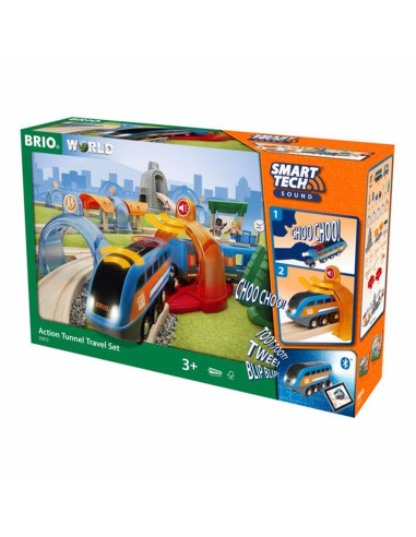 Brio - Smart Tech - Tren De Calatori Cu Sine Si Tunel,BRIO33972
