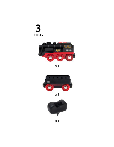 Brio - Tren Negru Cu Baterii,BRIO33884