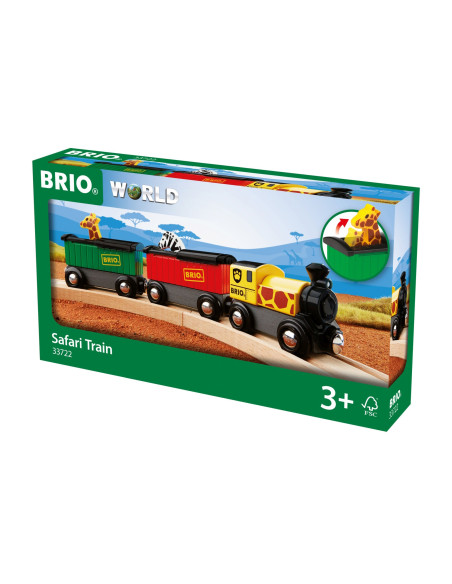 Brio - Tren Safari Cu Girafa Si Zebra,BRIO33722