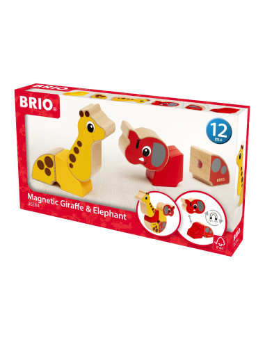 Brio - Girafa Si Elefant Magnetici,BRIO30284