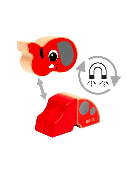 Brio - Girafa Si Elefant Magnetici,BRIO30284