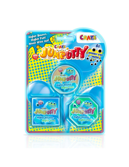 Craze - Jumputty - Plastilina Saritoare Blister 3 Buc Diverse