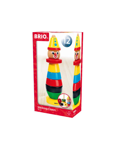 Brio - Jucarie Lemn De Stivuit Clovn,BRIO30120
