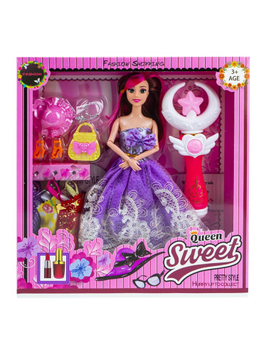 Papusa cu accesorii + bagheta,ROB-313K40