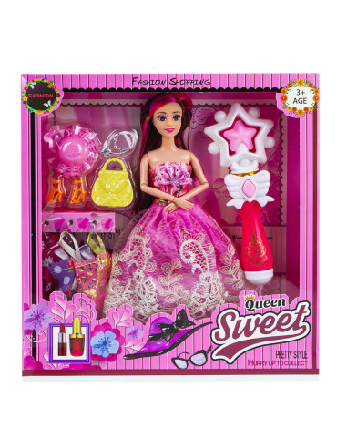 Papusa cu accesorii + bagheta,ROB-313K40