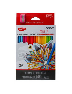 CC336,Creioane Colorate Daco, 36 culori