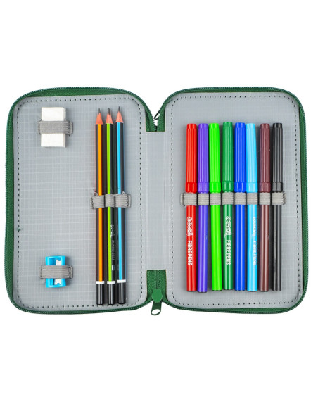 Penar echipat, 2 fermoare, 29 piese, DINO - S-COOL,SC1609
