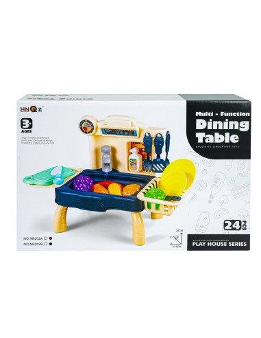 Play set bucatarie, cu baterii, 24 piese, 40.5x21.5x28