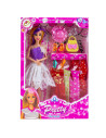 Papusa cu garderoba + accesorii,ROB-823K28
