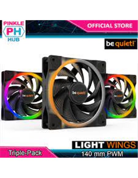 Set 3 ventilatoare ARGB be quiet! LIGHT WINGS 140mm PWM Set 3 ventilatoare ARGB be quiet! LIGHT WINGS 140mm PWM