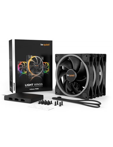 Set 3 ventilatoare ARGB be quiet! LIGHT WINGS 140mm PWM Set 3 ventilatoare ARGB be quiet! LIGHT WINGS 140mm PWM