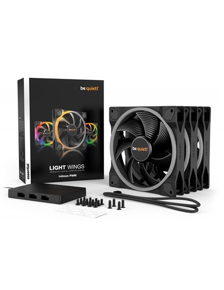 Set 3 ventilatoare ARGB be quiet! LIGHT WINGS 140mm PWM Set 3 ventilatoare ARGB be quiet! LIGHT WINGS 140mm PWM