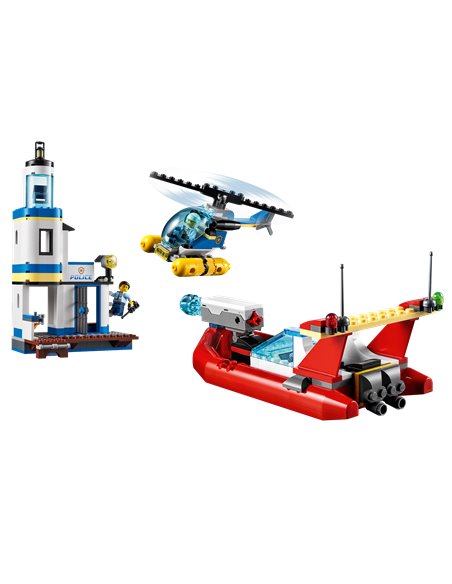 Lego City Politia de pe litoral si misiune de pompieri