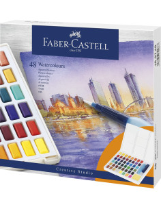 FC169748,Acuarele Faber-Castell 48 culori Creative Studio