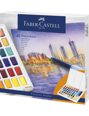 FC169748,Acuarele Faber-Castell 48 culori Creative Studio