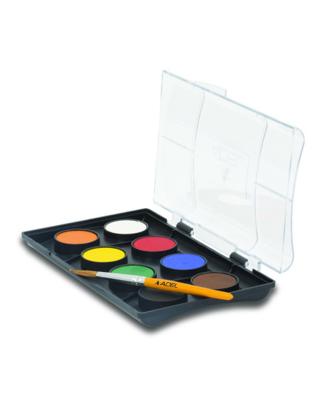 AD2290934,ACUARELE 8 CULORI 24MM + PENSULA ADEL