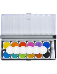 ACUARELE 12 CULORI DETASABILE + PALETA+TUB ALB EBERHARD 2