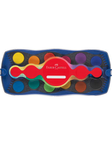 FC125020,Acuarele 24 culori albastre connector faber-castell FC125020,Acuarele 24 culori albastre connector faber-castell