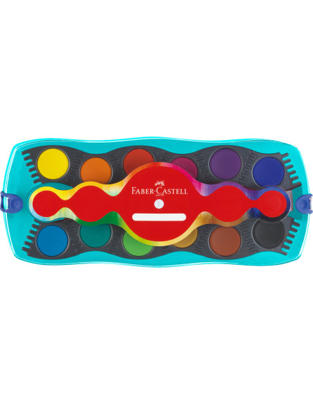FC125003,Acuarele 12 culori turcoaz connector faber-castell FC125003,Acuarele 12 culori turcoaz connector faber-castell