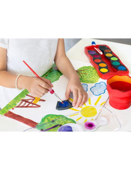 FC125030,ACUARELE 12 CULORI CONNECTOR ROSU 2022 FABER-CASTELL