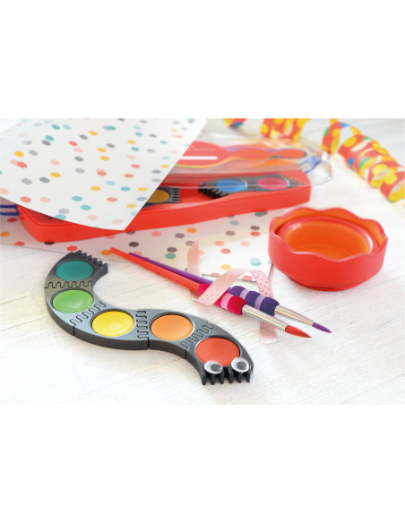 FC125030,ACUARELE 12 CULORI CONNECTOR ROSU 2022 FABER-CASTELL