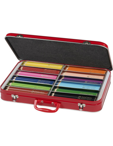 FC201679,Cutie metal FABER-CASTELL 144 creioane colorate jumbo