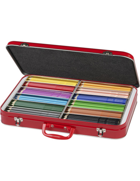 FC201681,Cutie metal cu 300 creioane colorate grip FABER-CASTELL
