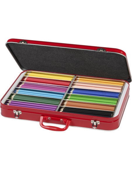 FC201676,Cutie metal cu 300 creioane colorate triunghiulare FABER-CASTELL