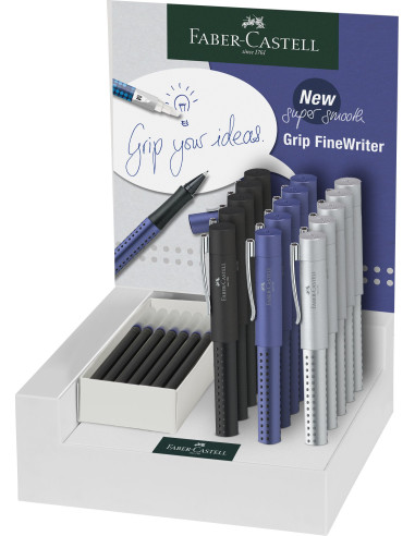 FC140403,DISPLAY 15 BUC FINEWRITER GRIP 2011 FABER-CASTELL