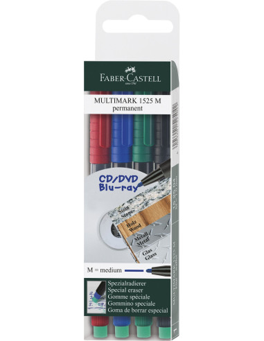 FC152504,MARKER PERMANENT SET 4 M MULTIMARK FABER-CASTELL